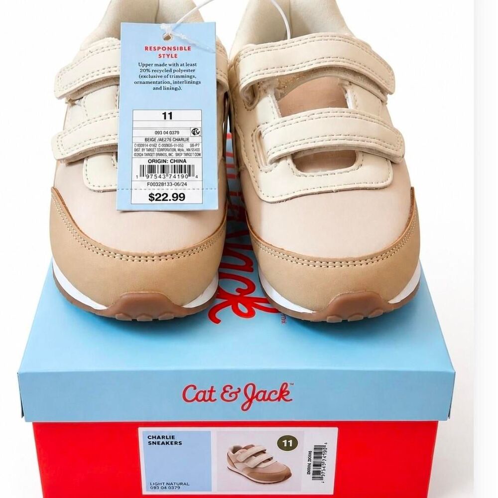 Cat-jack Cream and Tan Trainers